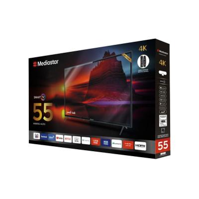 MEDIASTAR TV 4K 55 inch ( ضد الكسر )