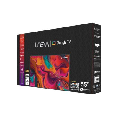 UNEVA TV 4K  55 inch ( ضد الكسر )